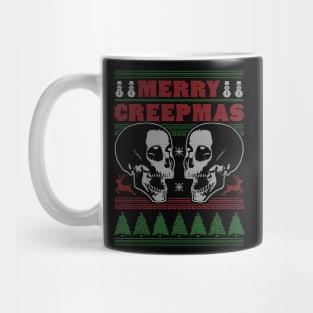 Merry Creepmas - Ugly Christmas Sweater Skull Skeleton Xmas Mug